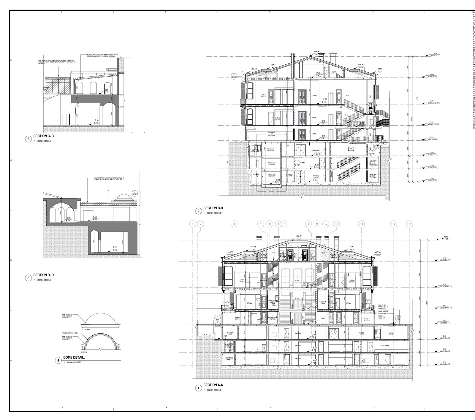 Landstrasse — Inventaire, coupes & élévations